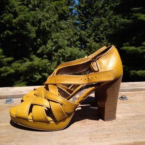 Mustard Yellow Strappy Heels